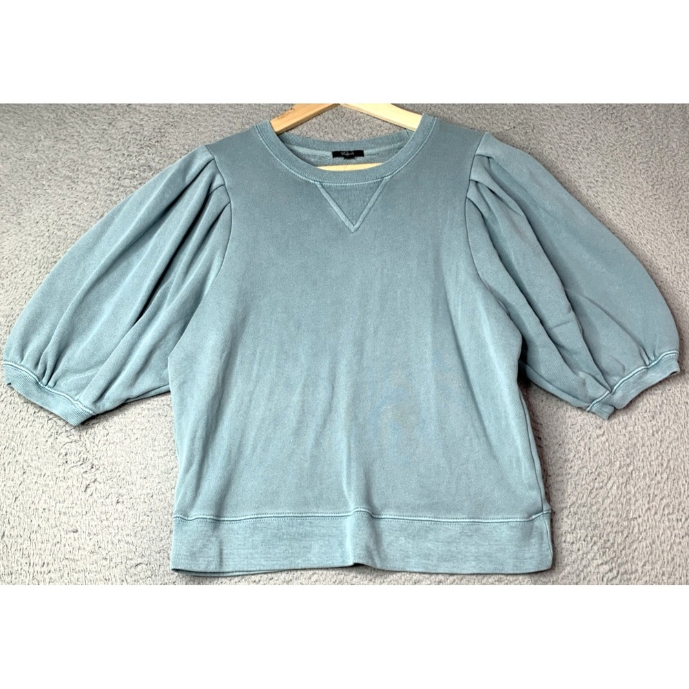 Rails Sweater Womens Medium Tiffany With Puff Sleeve Camy Green Tag Stone Blue